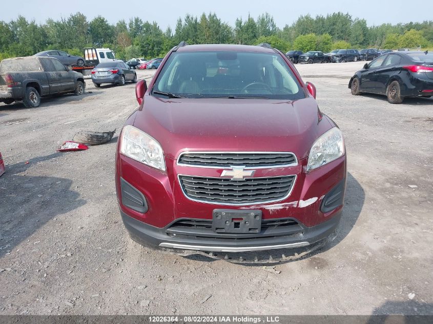 2015 Chevrolet Trax VIN: 3GNCJMSB2FL252707 Lot: 12026364