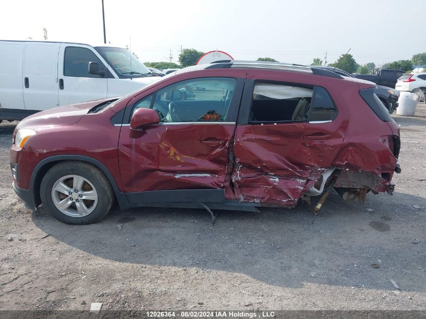 2015 Chevrolet Trax VIN: 3GNCJMSB2FL252707 Lot: 12026364
