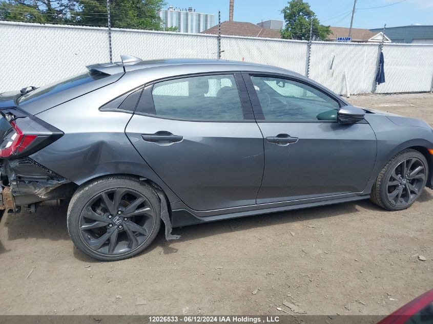 2019 Honda Civic Hatchback VIN: SHHFK7H93KU301624 Lot: 12026533