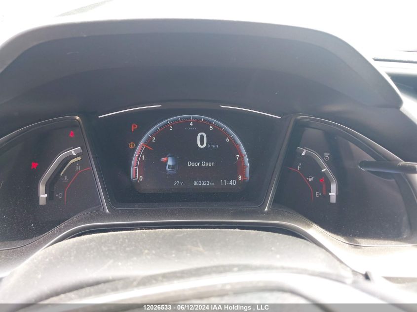 2019 Honda Civic Hatchback VIN: SHHFK7H93KU301624 Lot: 12026533