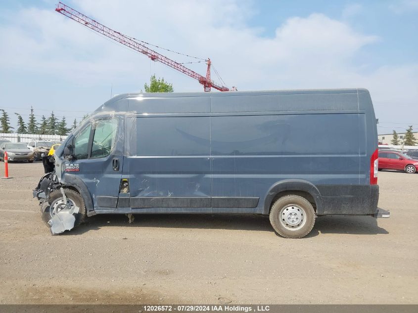 2021 Ram Promaster 3500 High Roof Extended 159 In. Wb VIN: 3C6MRVJG8ME575564 Lot: 12026572