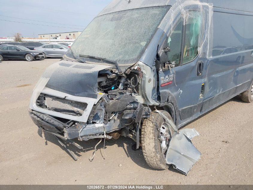 2021 Ram Promaster 3500 High Roof Extended 159 In. Wb VIN: 3C6MRVJG8ME575564 Lot: 12026572