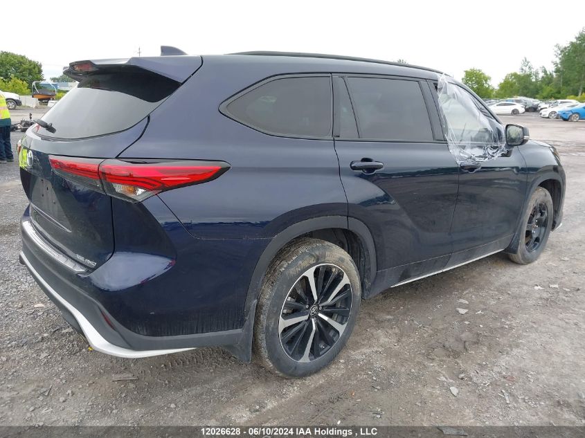 2022 Toyota Highlander Xse VIN: 5TDLZRBH1NS221640 Lot: 12026628