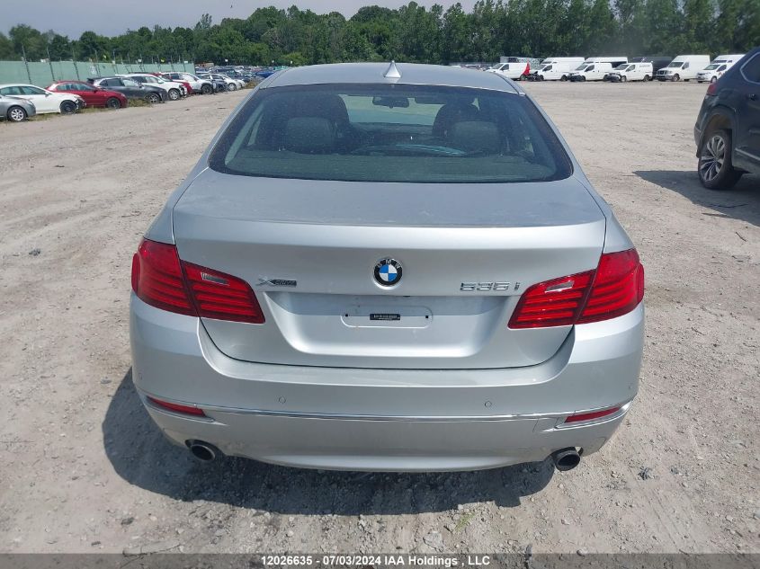 2014 BMW 5 Series VIN: WBA5B3C55ED531829 Lot: 12026635