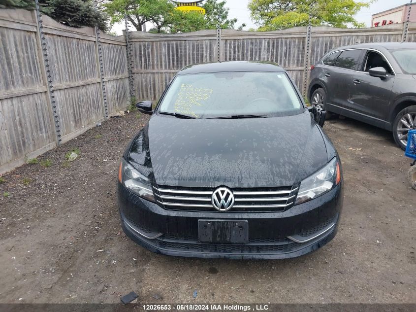 2012 Volkswagen Passat VIN: 1VWAH7A32CC020670 Lot: 12026653