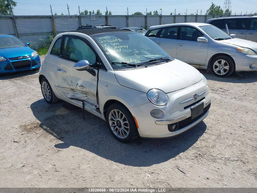 2014 Fiat 500 Lounge VIN: 3C3CFFER0ET249144 Lot: 12026658