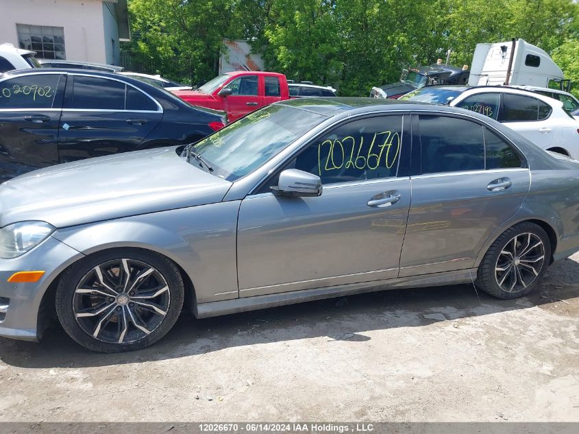 2013 Mercedes-Benz C-Class VIN: WDDGF8JB2DA789592 Lot: 12026670