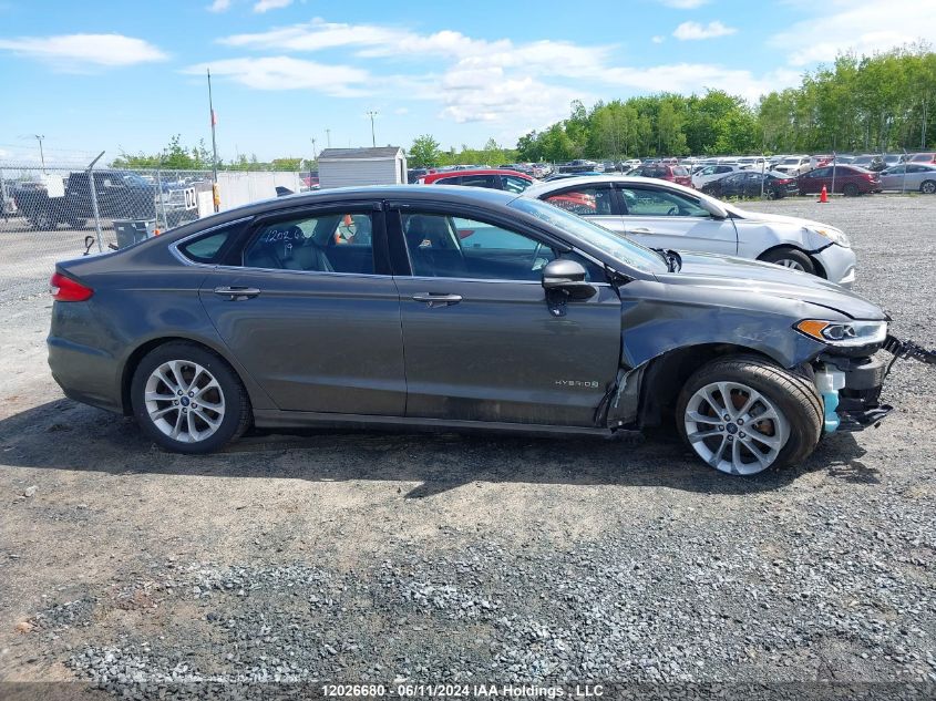 2019 Ford Fusion Hybrid Sel VIN: 3FA6P0MU8KR155858 Lot: 12026680