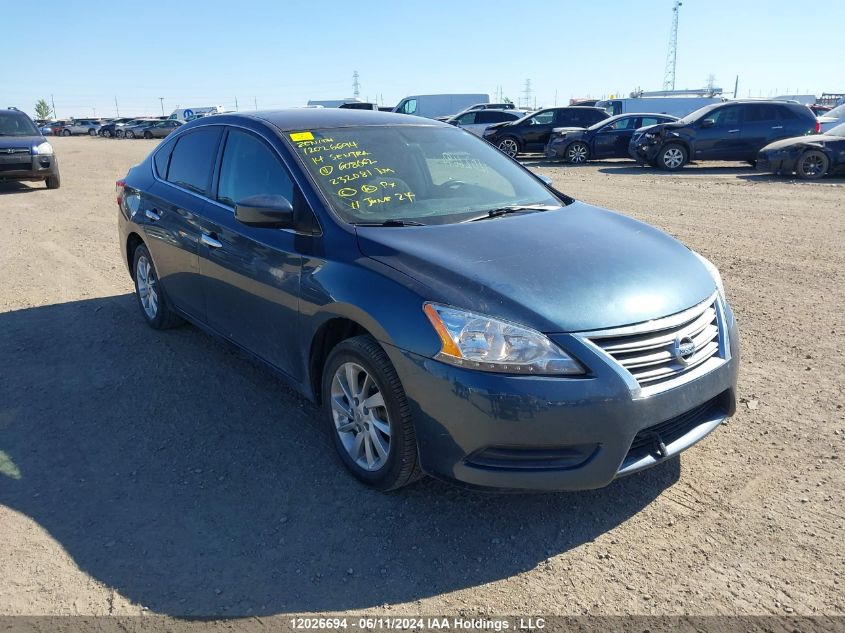 2014 Nissan Sentra VIN: 3N1AB7AP3EL608062 Lot: 12026694