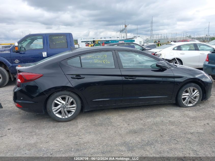 2019 Hyundai Elantra Preferred VIN: KMHD84LF8KU804796 Lot: 12026709