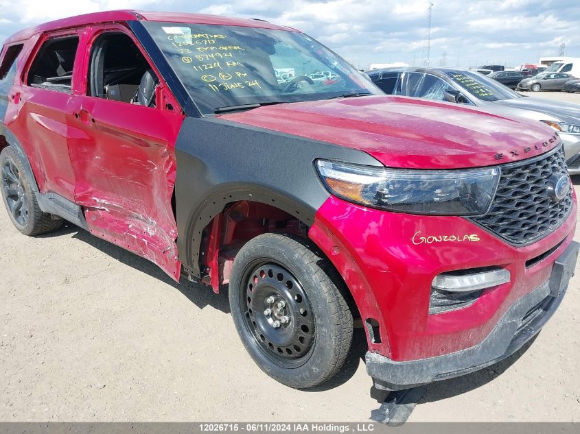 2022 Ford Explorer St VIN: 1FM5K8GC0NGB74921 Lot: 12026715