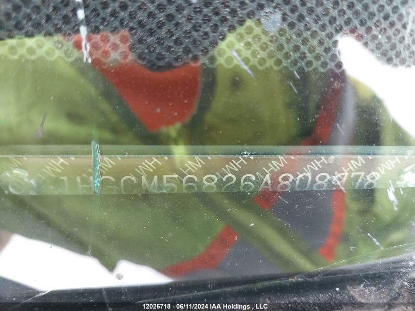 2006 Honda Accord Ex VIN: 1HGCM56826A808978 Lot: 12026718