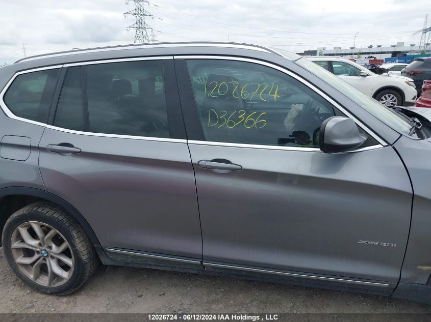 2014 BMW X3 xDrive28I VIN: 5UXWX9C57E0D36366 Lot: 12026724