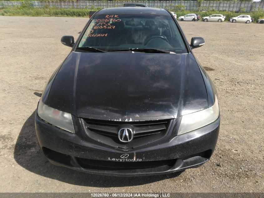 2005 Acura Tsx VIN: JH4CL95855C803527 Lot: 12026760