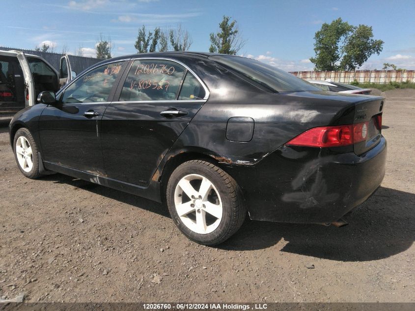 2005 Acura Tsx VIN: JH4CL95855C803527 Lot: 12026760