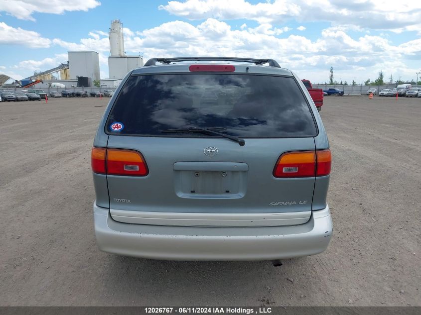 2000 Toyota Sienna Le/Xle VIN: 4T3ZF13CXYU216138 Lot: 12026767
