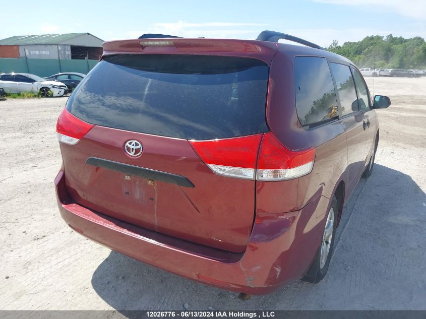 2011 Toyota Sienna VIN: 5TDZK3DC7BS151795 Lot: 12026776