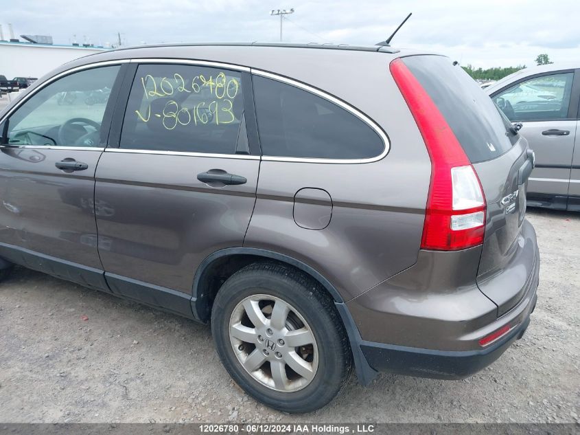 2011 Honda Cr-V Lx VIN: 5J6RE4H33BL801693 Lot: 12026780