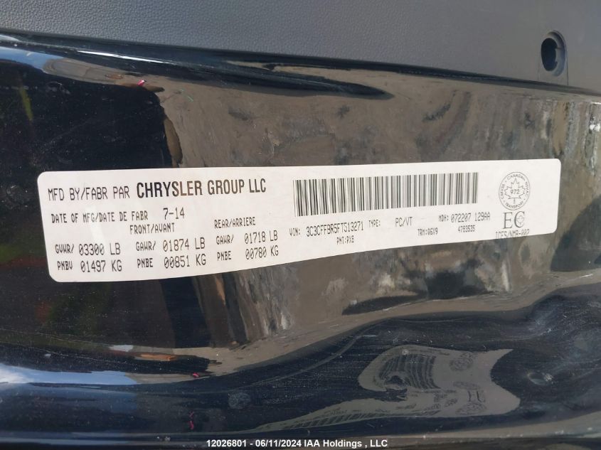 2015 Fiat 500 Sport VIN: 3C3CFFBR5FT513271 Lot: 12026801