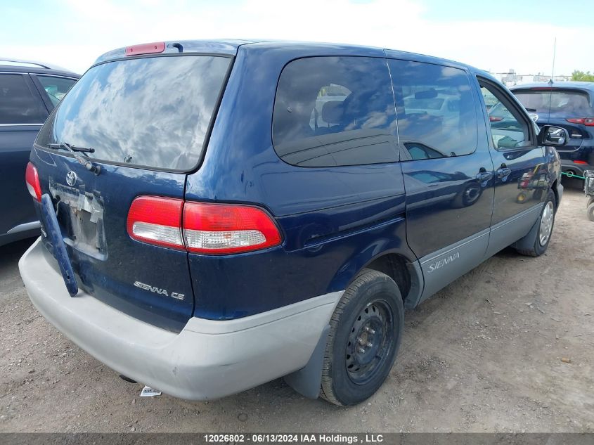 2002 Toyota Sienna Ce VIN: 4T3ZF19C02U488311 Lot: 12026802