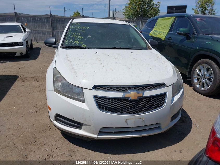 2012 Chevrolet Cruze VIN: 1G1PC5SH7C7342989 Lot: 12026814