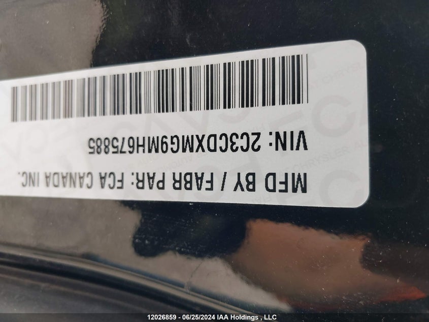 2021 Dodge Charger Gt VIN: 2C3CDXMG9MH675885 Lot: 12026859