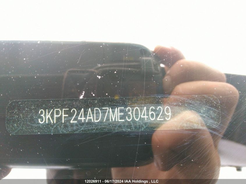 2021 Kia Forte Fe VIN: 3KPF24AD7ME304629 Lot: 12026911