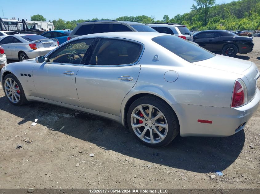 2008 Maserati Quattroporte VIN: ZAMFG39F180034311 Lot: 12026917