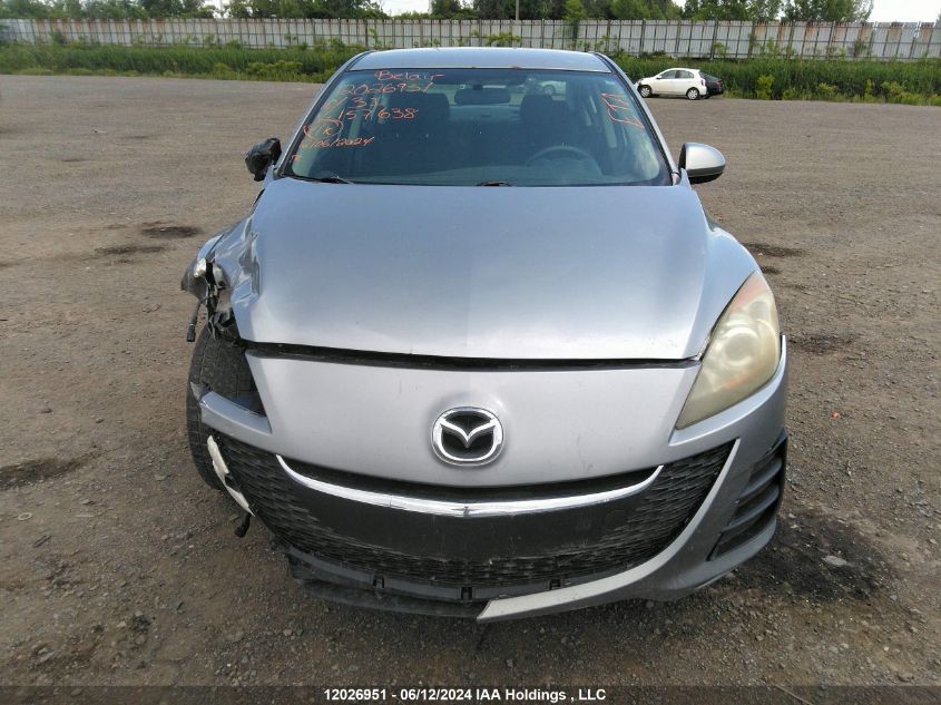 2010 Mazda 3 I VIN: JM1BL1SF5A1157638 Lot: 12026951
