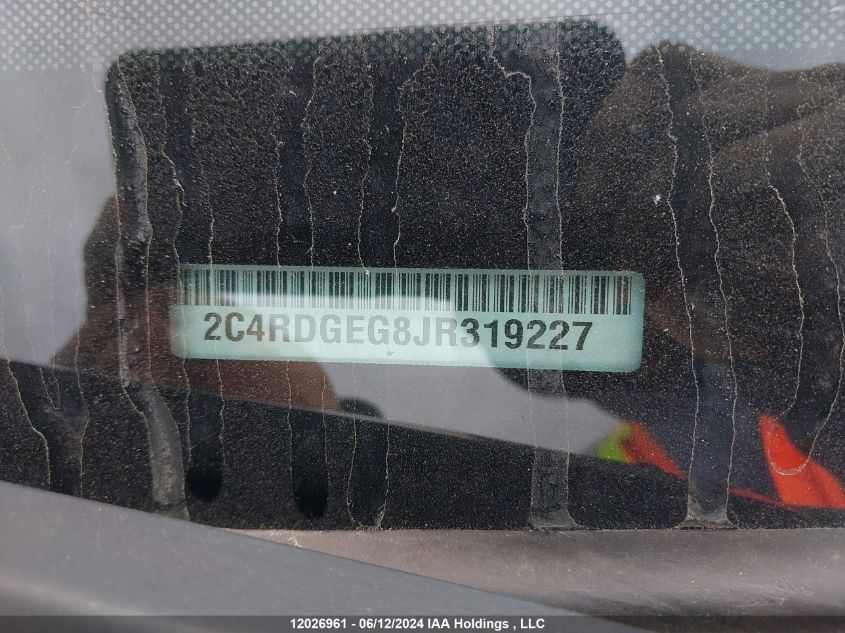 2018 Dodge Grand Caravan Gt VIN: 2C4RDGEG8JR319227 Lot: 12026961