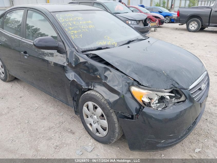 2009 Hyundai Elantra VIN: KMHDU45D39U567281 Lot: 12026970