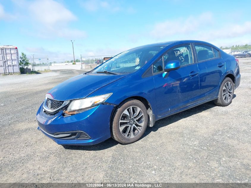 2013 Honda Civic Sdn VIN: 2HGFB2F5XDH030161 Lot: 12026984