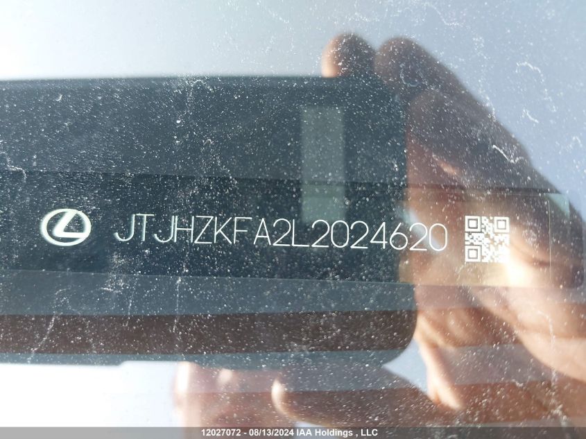 2020 Lexus Rx 350L VIN: JTJHZKFA2L2024620 Lot: 12027072