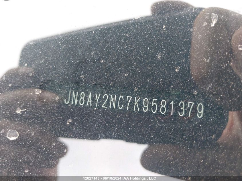 2019 Nissan Armada VIN: JN8AY2NC7K9581379 Lot: 12027143