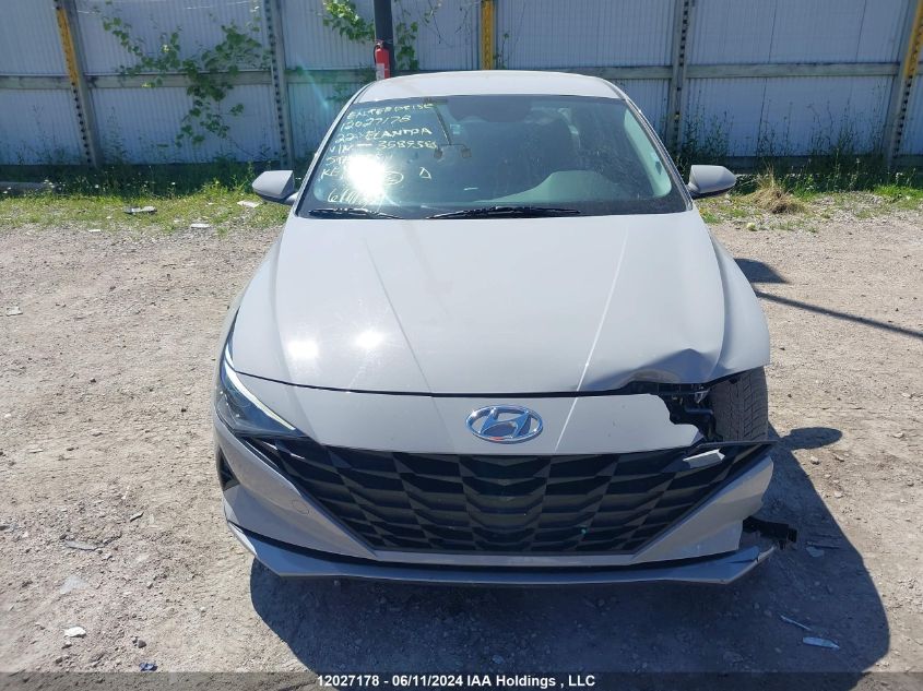 2022 Hyundai Elantra Sel VIN: KMHLM4AG7NU358938 Lot: 12027178