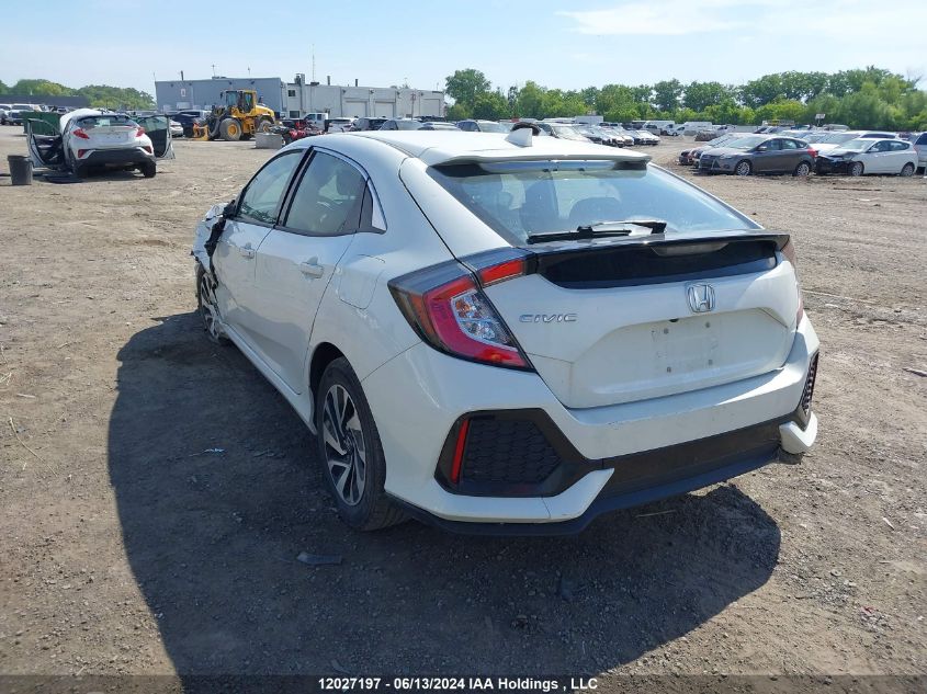 2019 Honda Civic Hatchback VIN: SHHFK7H36KU300771 Lot: 12027197