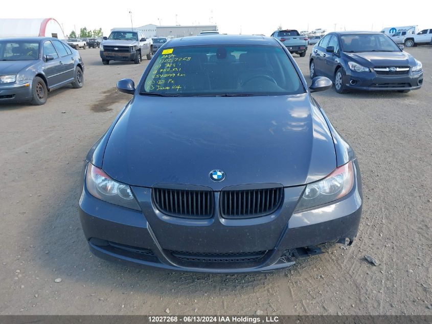 2007 BMW 3 Series VIN: WBAVH13507KR82331 Lot: 12027268