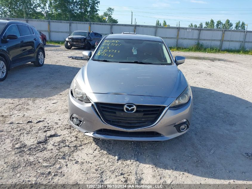 2014 Mazda Mazda3 VIN: JM1BM1L76E1104733 Lot: 12027281