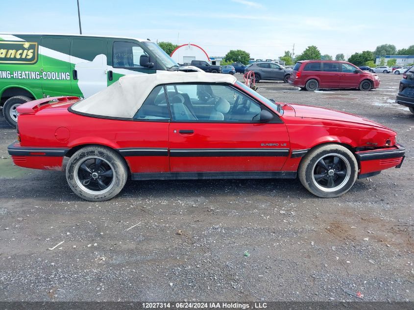 1991 Pontiac Sunbird Le VIN: 1G2JB31TXM7630294 Lot: 12027314