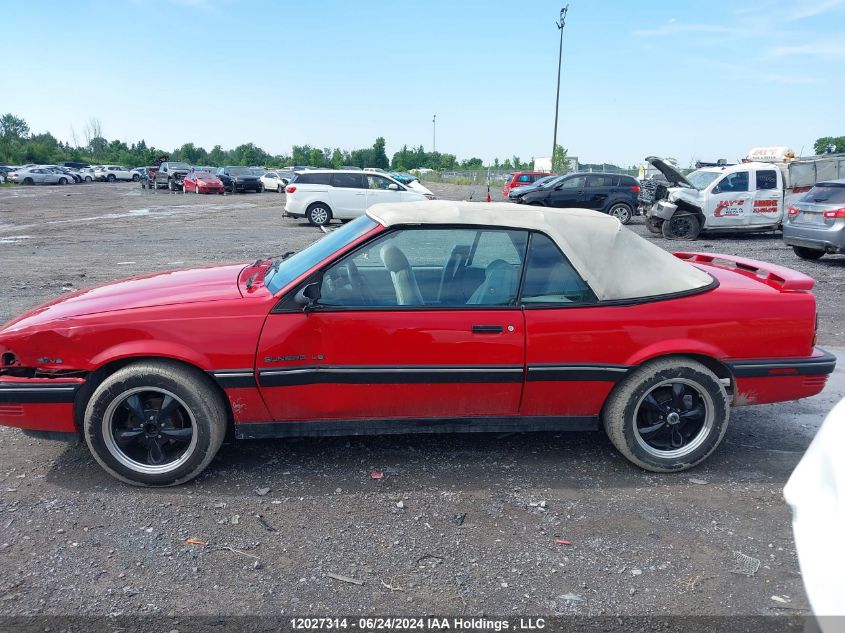 1991 Pontiac Sunbird Le VIN: 1G2JB31TXM7630294 Lot: 12027314