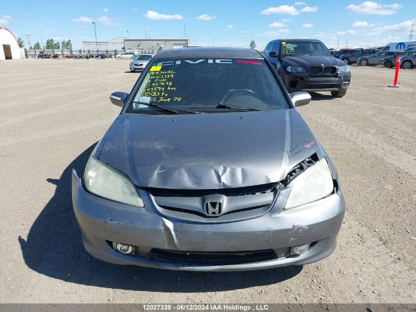 2004 Honda Civic Si Si VIN: 2HGES16834H927628 Lot: 12027339