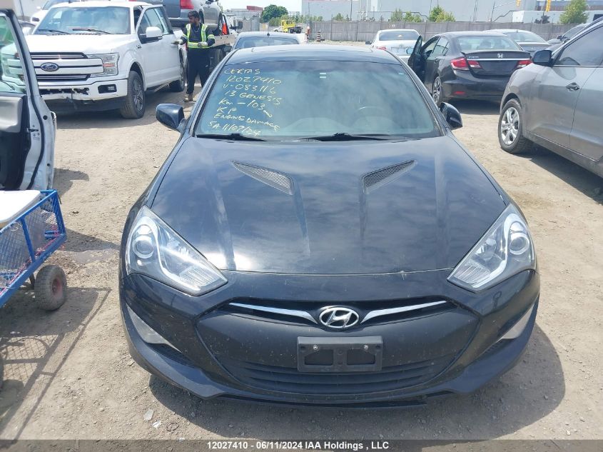 2013 Hyundai Genesis Coupe 2.0T VIN: KMHHT6KD4DU083116 Lot: 12027410