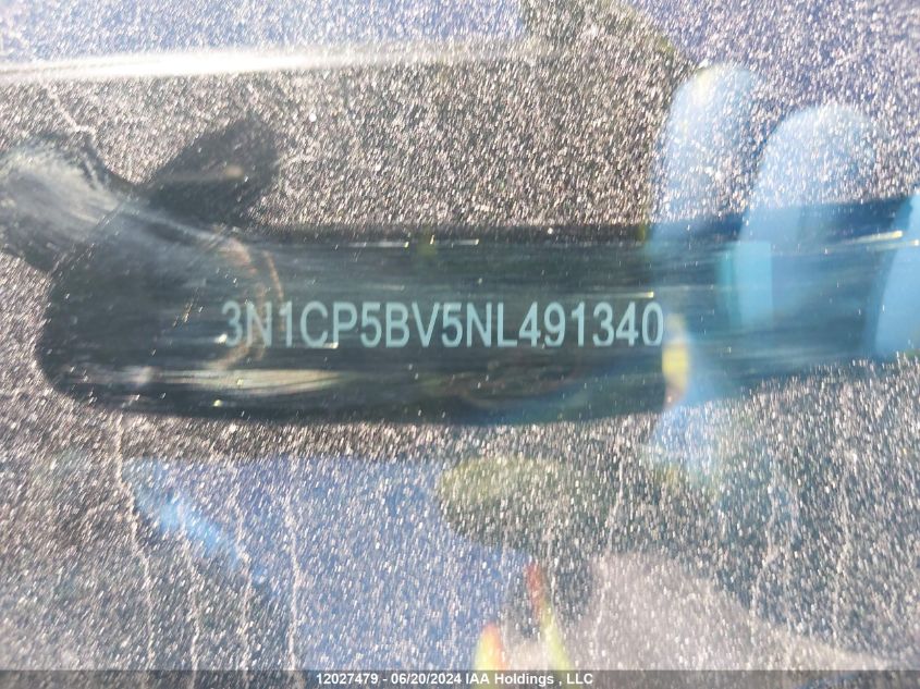 2022 Nissan Kicks S VIN: 3N1CP5BV5NL491340 Lot: 12027479