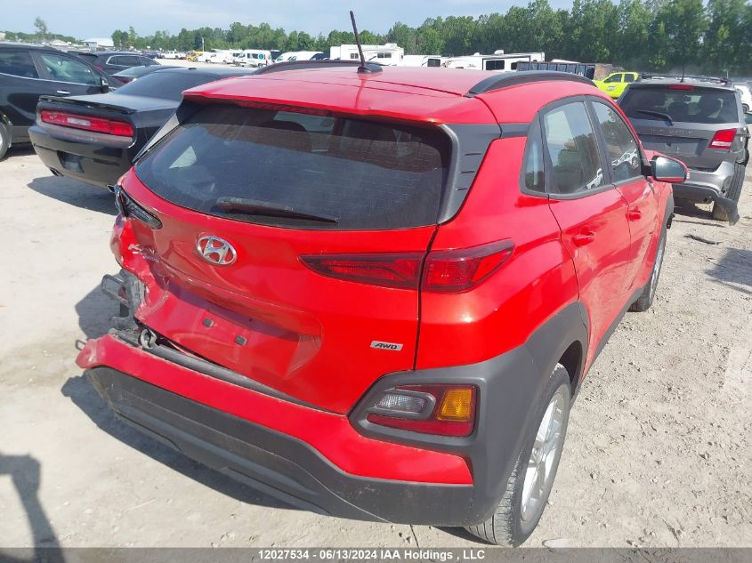 2020 Hyundai Kona Essential Awd VIN: KM8K1CAA0LU496893 Lot: 12027534