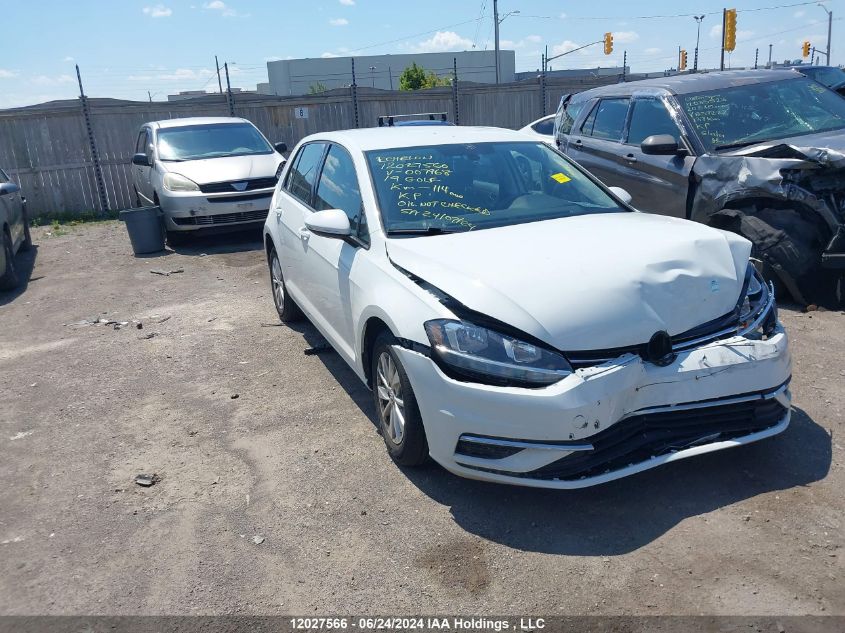 2019 Volkswagen Golf VIN: 3VWG57AU5KM007968 Lot: 12027566