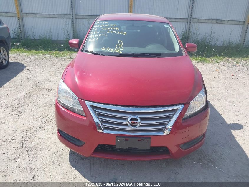 2014 Nissan Sentra VIN: 3N1AB7AP1EL647362 Lot: 12027635