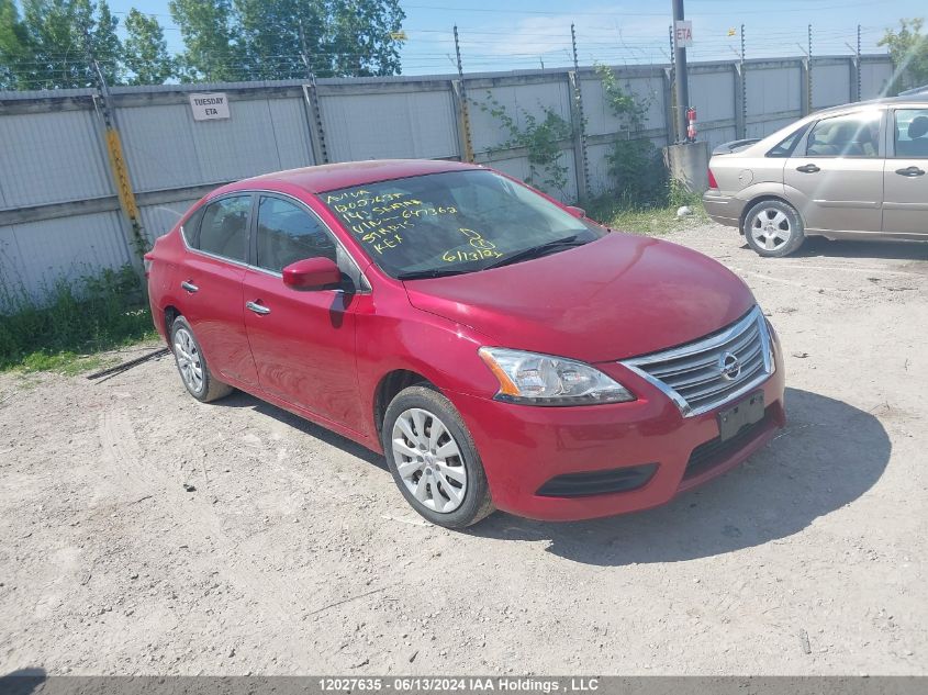 2014 Nissan Sentra VIN: 3N1AB7AP1EL647362 Lot: 12027635