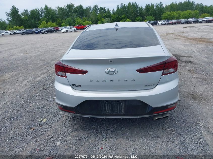 2019 Hyundai Elantra VIN: KMHD04LB7KU825305 Lot: 12027677