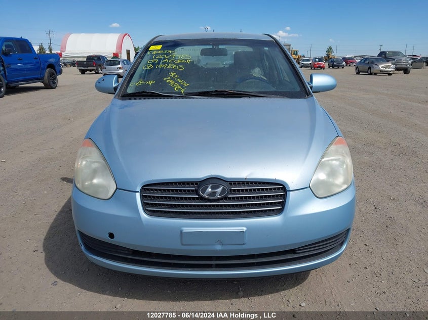 2007 Hyundai Accent VIN: KMHCN45C77U144863 Lot: 12027785