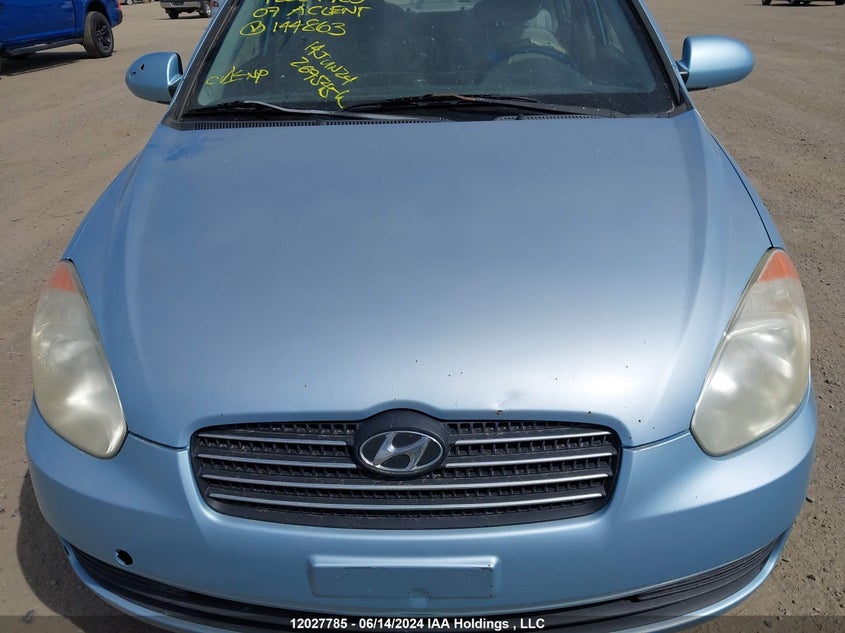 2007 Hyundai Accent VIN: KMHCN45C77U144863 Lot: 12027785